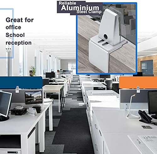 Aluminum Vertical Clamp Partition Board Acrylic Desk Divider Support Clamp for Clear Shield for Desktop Countertop Reception - Image 6