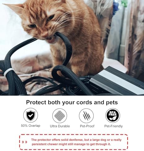 Secbolt Cord Protectors from Pets No Chew, 10FT - 1 Inch, Black - Image 3