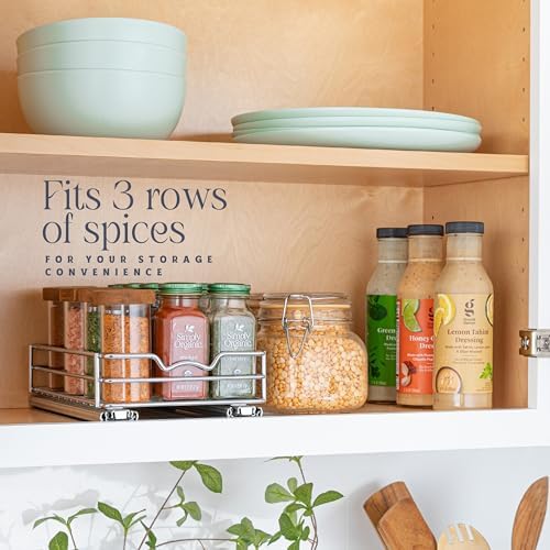 Pull Out Cabinet Organizer for Spices, Cans 6-1/2 "W x 10-1/2"D x 2-3/4”H - Image 2