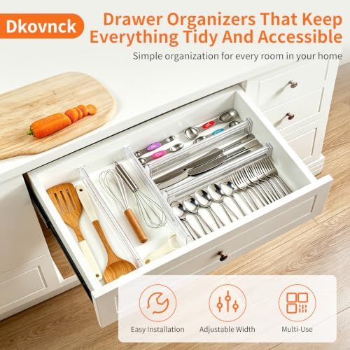 Adjustable Drawer Dividers 11.3-20in Organizer for Dresser (6) - Image 6