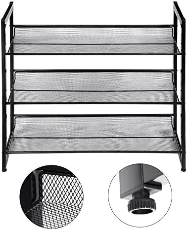 SONGMICS Metal Shoe Rack, 3-Tier Shoe Orgainzer, Holds 9-12 Pairs - Image 6