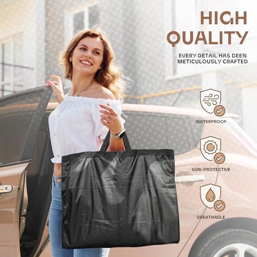 Lazebox 65" Travel Garment Bag with Accessories Zipper Pocket, Heavy Duty Suit Bag for Suits, Tuxedos, Dresses, Coats, Black, 1 pack - Image 7