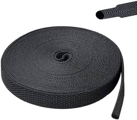 Heat Shrink Wire Loom, 20FT-1/4 Inch 2:1 Nylon Fabric Tubing by ZSUCUN