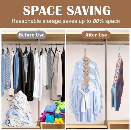 80 Holes Clothing Chain Hangers: 10 Pack Metal Space Saving Hangers - Image 4