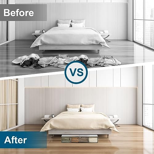 2 Pack Under Bed Storage Containers Bins, Humid-Proof Plastic Underbed Storage Bins, Clothes Storage and Organization Bags, Under the Bed Blanket Storage with Handles for Clothes, Bedroom - Image 5
