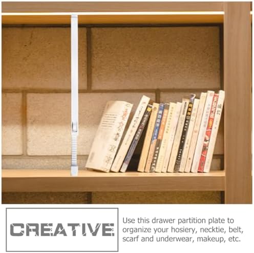 TOYANDONA 2pcs Adjustable Retractable Drawer Dividers Organizer, White Plastic Drawer Partition Boards for Socks and Clothing Storage, Expandable Closet and Dresser Separator for Home - Image 4