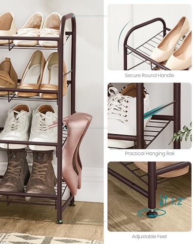 SONGMICS 4-Tier Stackable Metal Shoe Rack, Holds Up to 16 Pairs of Shoes - Image 6