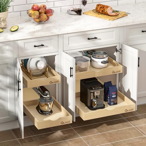 WelFurGeer Soft Close Pull Out Drawers for Cabinets, 11" W x 21" D Pull Out Cabinet Drawer with Heavy Duty Slides, Pull Out Cabinet Organizer, Cabinets Roll Out Drawers, Pull-Out Home Organizers - Image 2