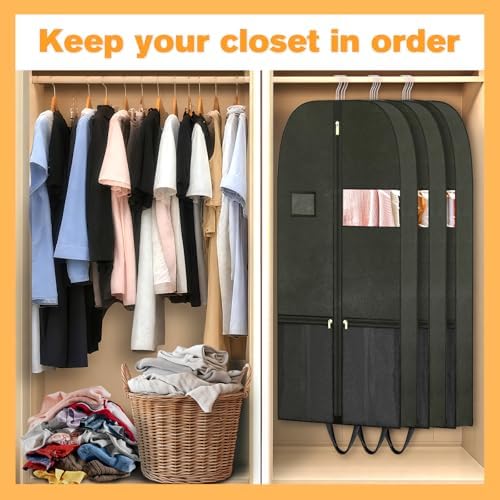 Travel Garment Suit Bag 54" for Hanging Clothes for Men Suits Shirts Coats - Image 6