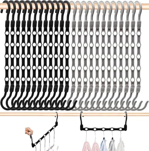 24 Pack Closet Organizers and Storage, Stronger Space Saving Hangers by HAOWWLAISpaceSavingHangers