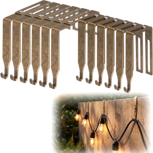 Amylove 12 Pcs Adjustable Cubicle Hooks Metal Hangers,Bronze,Classic by Amylove