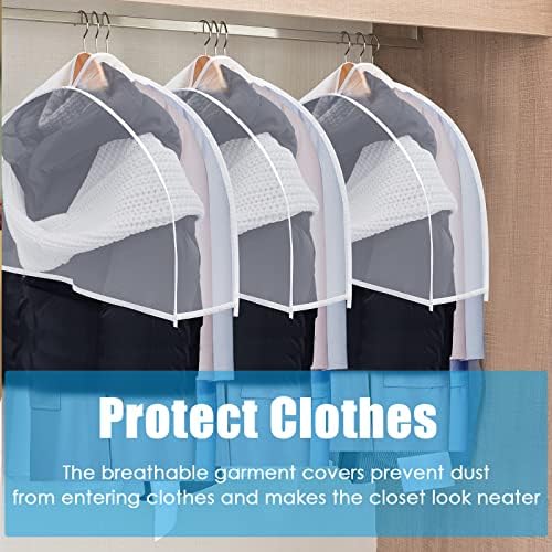 Patelai 8 Pcs 4''gusseted Shoulder Covers for Clothes Semi-transparent - Image 6