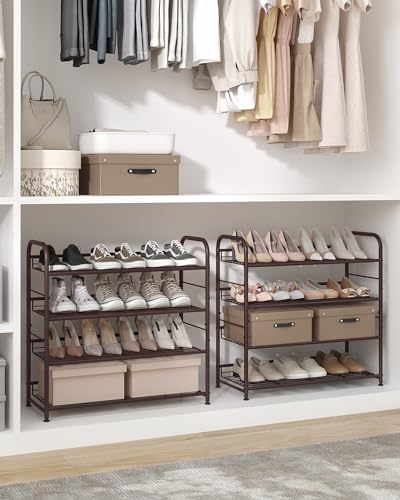 SONGMICS 4-Tier Stackable Metal Shoe Rack, Holds Up to 16 Pairs of Shoes - Image 2