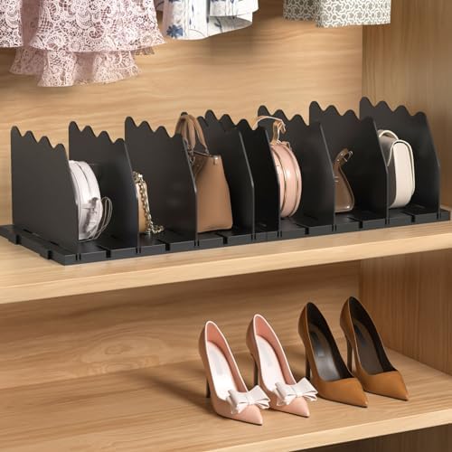 SOYO Adjustable Shelf Dividers for Closet, Purse Organizers for Bag, Black - Image 2