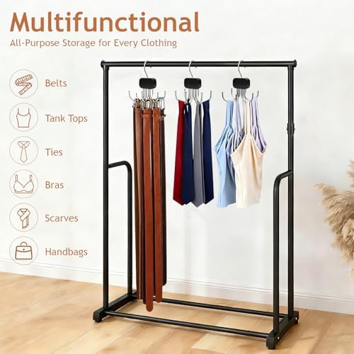 3 Pack Belt Hanger for Closet Organizer, Tie Hangers for Closet Storage - Image 4