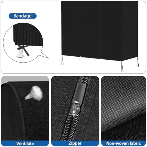 Zilink Garment Rack Cover Clothes Rack Cover Garment Bags Protector 43 in - Image 3
