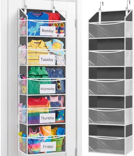 Ofiray-home 5Tiers Over Door Organizer, Weekly Clothes Organizer for Kids by Ofiray-home