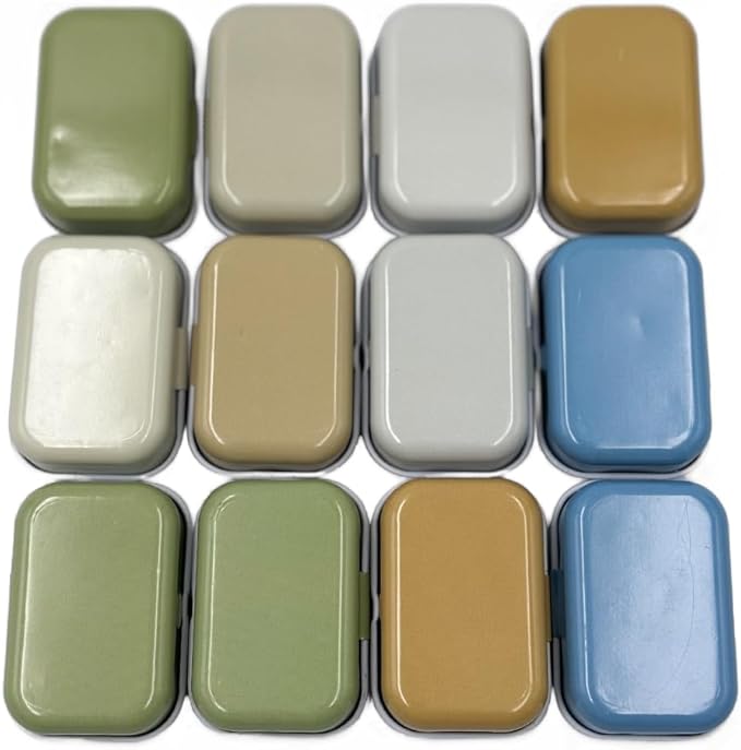 8Pcs Mini Flower Tin Trinket Jewelry Organizer Storage Box Decorative Boxes Small Metal Tins with Hinged Lids Portable Box Containers Small Storage Kit,Easter Basket Stuffers