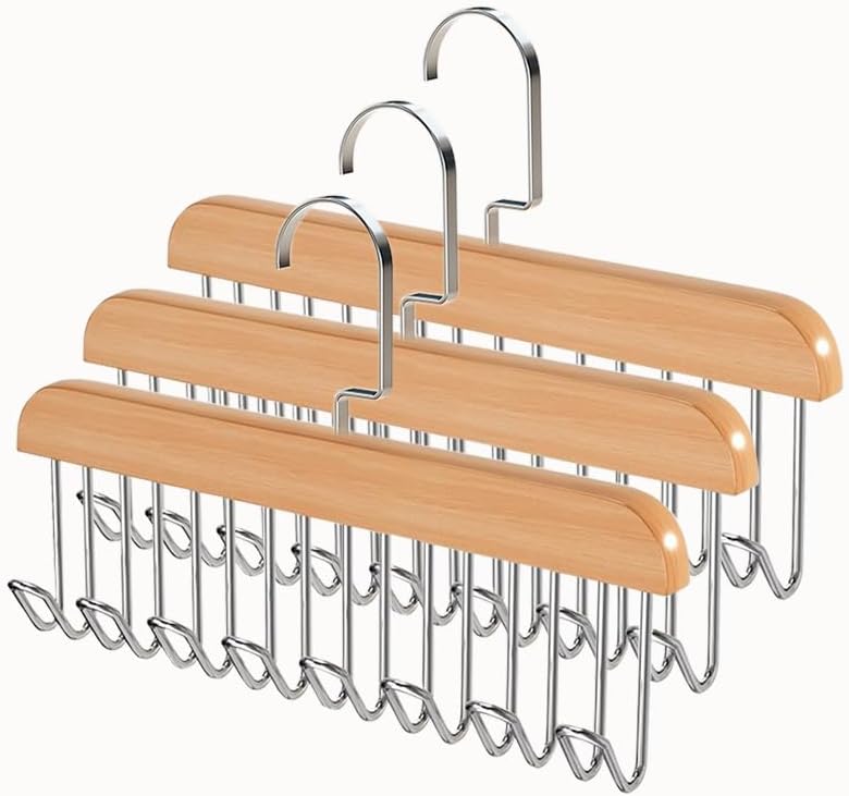 Bra Hangers for Closet Organizer with 24 Hook Belt Hanger for Closets 3 Pcs by Plowatxi
