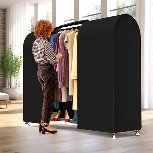 Zilink Garment Rack Cover Large Garment Bags Protector 72 in, Black - Image 2