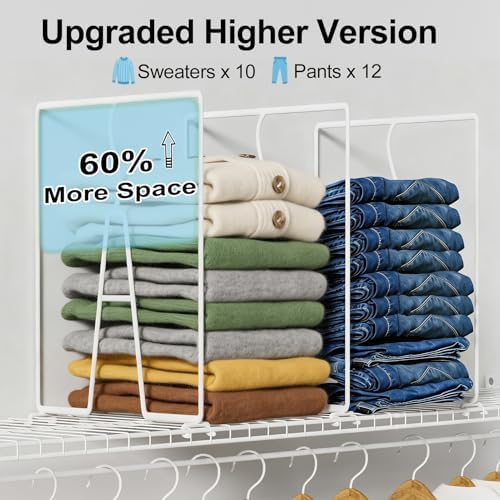 SortNStore Wire Shelf Dividers for Closet: Tall 16in x Deep 12in, 6 Pack - Image 3
