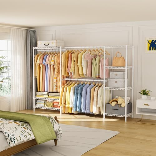 Golpart Heavy Duty Clothing Rack with Adjustable Shelves Clothes Wardrobe - Image 3