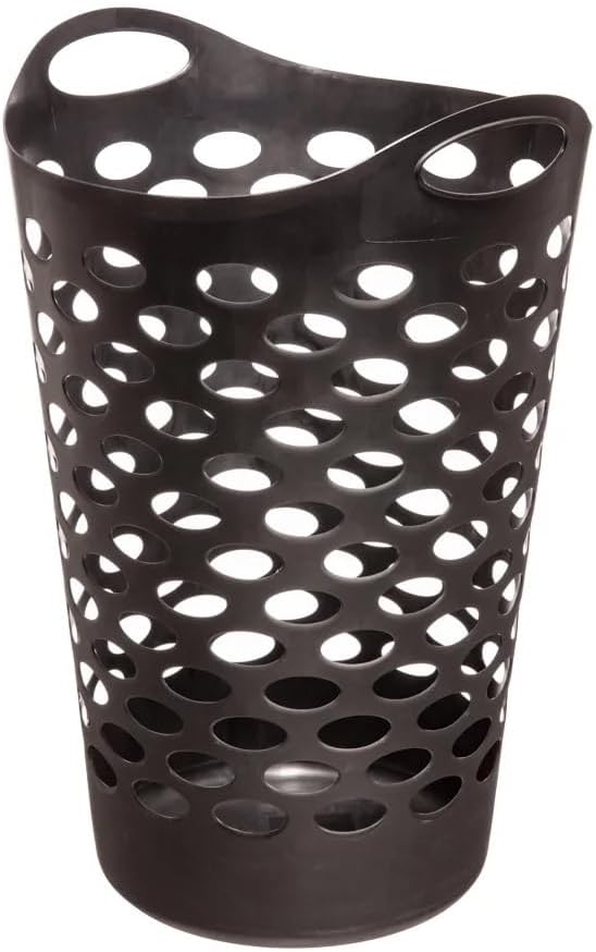 Flex Carrying Handles Laundry Hamper, Black