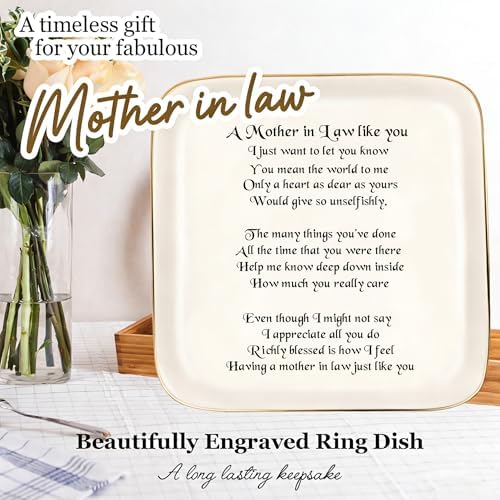 PUDDING CABIN Gifts for Mother in law, Jewelry Dish for Bonus Mom Christmas Mother's Day - Image 7