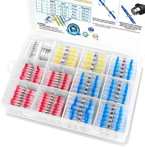 TICONN 600 Pcs Solder Seal Wire Connectors, Heat Shrink Butt Splice by TICONN