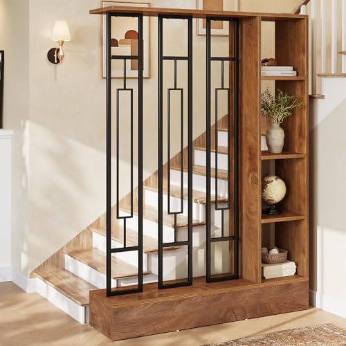 Tribesigns Room Divider with Shelves, 71" Freestanding Storage Room Divider - Image 5