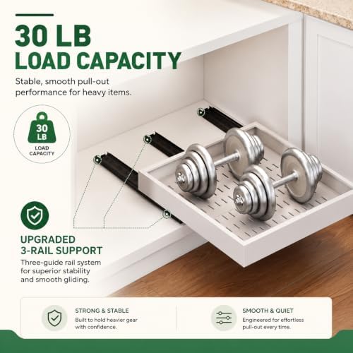 Fokyfok Pull out Cabinet Organizer,Expandable,Upper Cabinet,Kitchen - Image 5
