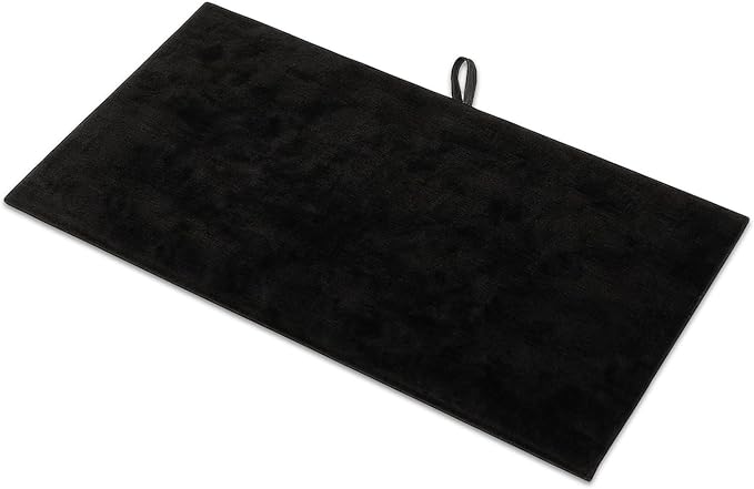 TheDisplayGuys For Your Modern Living 2-Pack Flat Foam Cushion Jewelry Display Pad Inserts - Velvet - Tray/Case Liners - Necklaces, Bracelets, Watches (Black) by The Display Guys