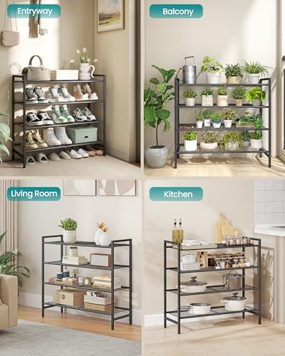 SONGMICS 4-Tier Metal Shoe Rack, Vertical Shelf, Holds up to 20 Pairs - Image 6