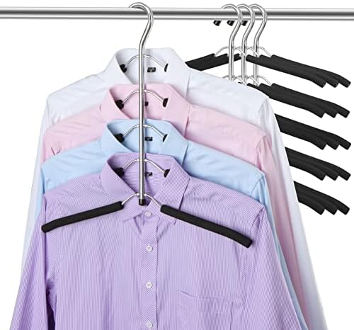 DOIOWN Blouse & Shirt Hangers - Non Slip Space Saving Stainless Steel Closet Organizer (4) by DOIOWN