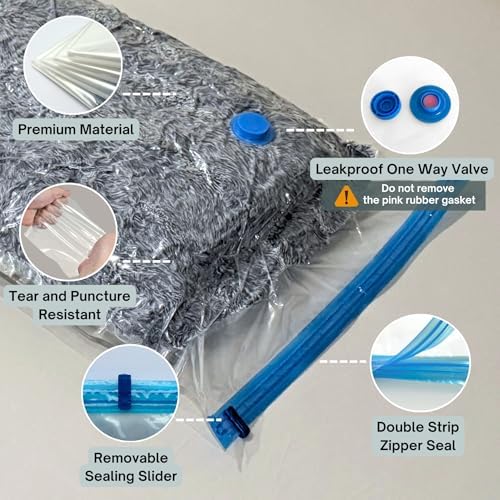 Mega Jumbo XXL Vacuum Seal Space Saver Storage Bags with Pump 8 Pack - Image 5