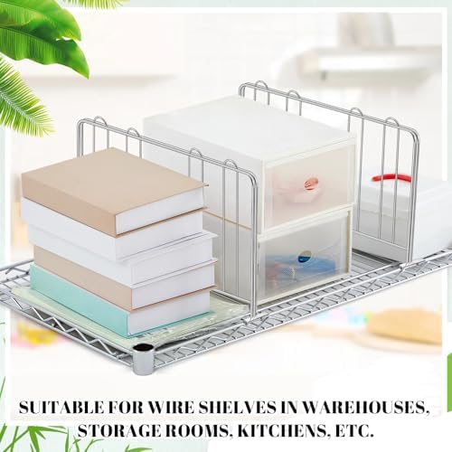 MorningRo 6 Pcs 14" W X 9" H Wire Shelf Divider for Wire Shelves, Silver - Image 6