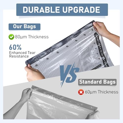 15 Pack Cordless Travel Vacuum Bags Set, Thickened, 3-Zipper Seal Upgrade - Image 2