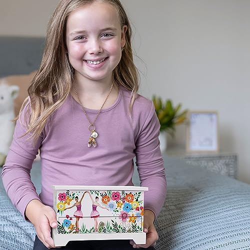 ABI + OLIE Ballerina Jewelry Box for Girls, Musical Jewelry Box, Kids Music Boxes - Perfect Dance Recital & Birthday Gifts for Girls 4-6 and 6-12