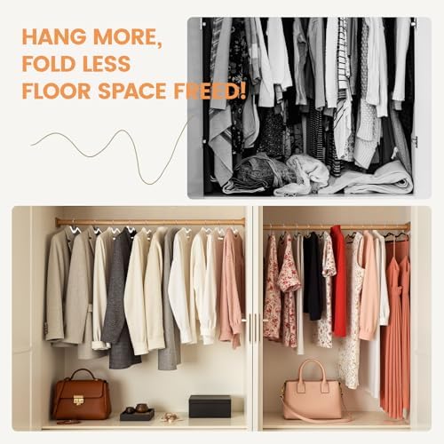 Plastic Short Neck Hangers 40 Pack Ultra-Thin Space-Saving ABS 360° Swivel Hook Ideal for Closet Organization Fits Coats Shirts Dresses & More (40, White) - Image 5