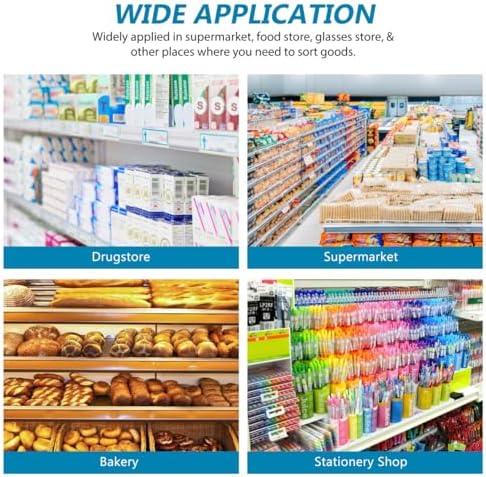 Cabilock 20pcs L-Shaped Shelf Dividers 7.87 Inch Clear Plastic Organizers for Home Cabinet and Supermarket Shelves Stable Design for Efficient Storage of Drinks Bread and Snacks - Image 6