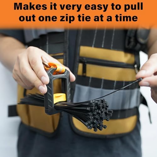 Melotough Zip Tie Holder, Reusable Zip Tie Organizer Band, Cable Tie Holder, Cable Tie Bracket for Multi-Purpose Indoor and Outdoor Use, Black, 3Pcs, ABS Plastic - Image 5