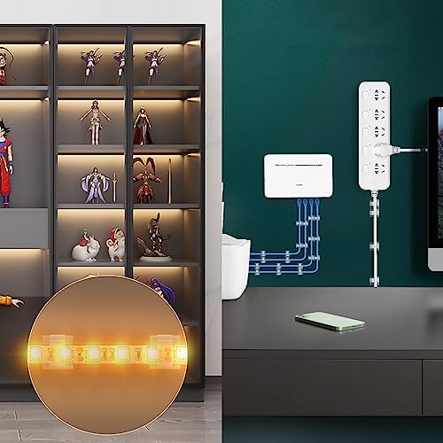 XHF 3/4” Adhesive Cable Wire Clips Clear 120PCS, Outdoor Christmas Light Clips, Cable Staples Cable Management Wire Organizer Cord Holder for Under Desk, Car, Wall, TV PC Ethernet - Image 5