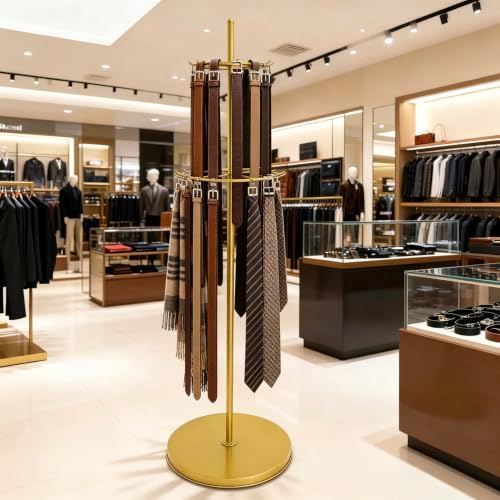 Rotatable Organizer Belt Hanger Tie Rack Scarf Purse Display - Image 2