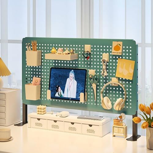 Clamp Desk Shelf, Combination Pegboard Kit, Office Partition Panel, Floating nizer, Green Vertical Desktop Storage for Home & Office (60cm) by Unknown