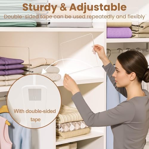 Shelf dividers for Closet Organization: Stable Upright Support - Image 4