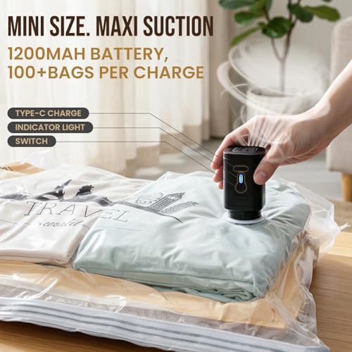TAILI Vacuum Storage Bags with Cordless Pump, 10 Pack(4M+4L+2XL) - Image 3