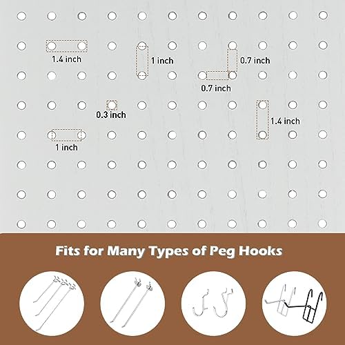 Pegboard Room Divider Freestanding Wood Room Partition Divider - Image 5
