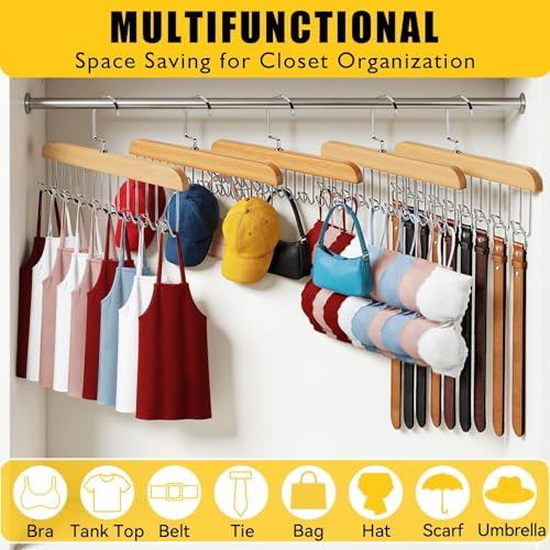 Bra Hangers for Closet Organizer with 24 Hook Belt Hanger for Closets 3 Pcs - Image 5