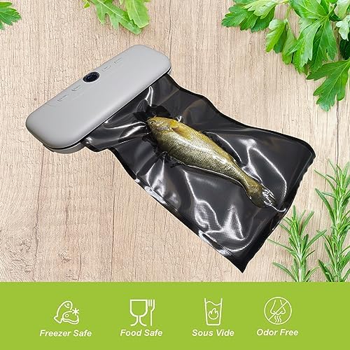 11" x 19.5' Vacuum Seal Bags Black and Clear, Heavy Duty 5 Mil, 2 Rolls - Image 2