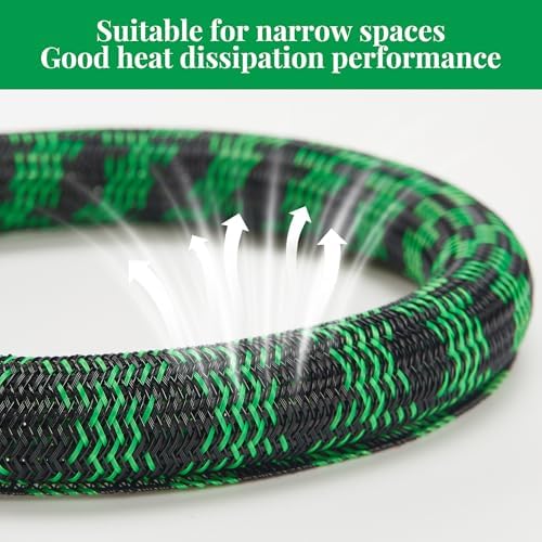 Cable Sleeve 3/8 Inch x 50FT Self-Wrapping Wire Loom - Image 2
